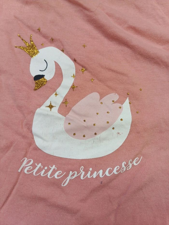 Pyjashort pyjama été léger manches courtes Fille 4 ans Cygne petite princesse Fpc - photo numéro 3