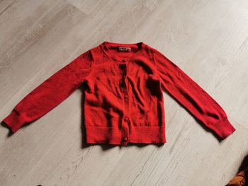 Gilet rouge paillette or taille 4 ans gemo