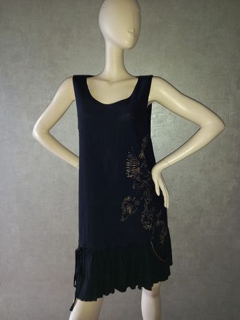 robe bleu marine et doré la mode est à vous taille 42