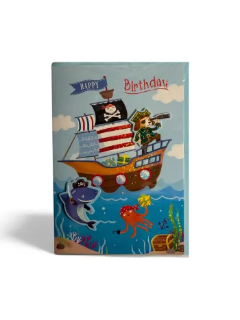 Carte joyeux anniversaire enfant Juicy Lemon Motif pirate 19 x 13 cm Neuf