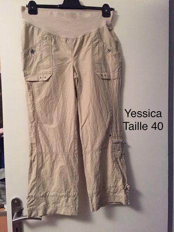 Pantalon de grossesse beige Yessica Taille 40