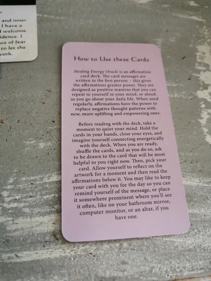 Cartes healing energy oracle - photo numéro 2
