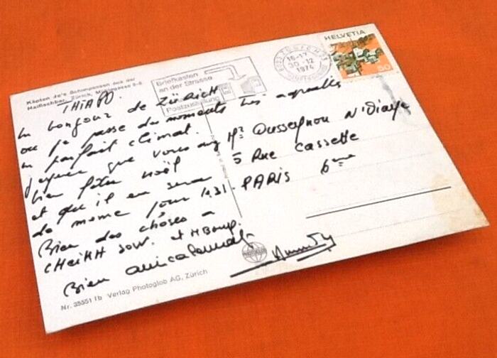 Carte postale Zurich (Suisse) Schimpansia Band ! (1974) - photo numéro 2