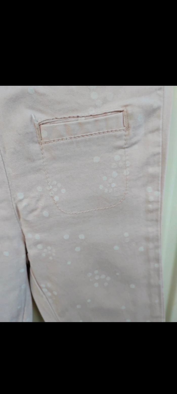 👖Pantalon slim rose à pois blanc 5 ans Kiabi - photo numéro 3