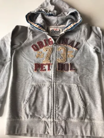 Sweat zippe gris Petrol
