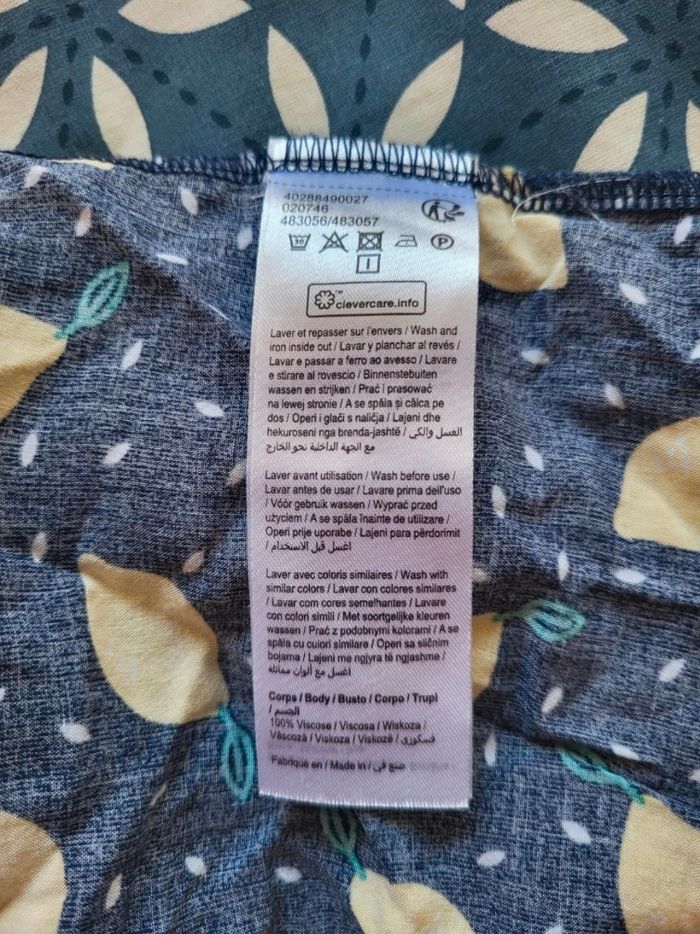 T-shirt bleu motif citrons - photo numéro 6