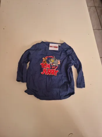 T-shirt à manches longues tom et jerry 6 mois