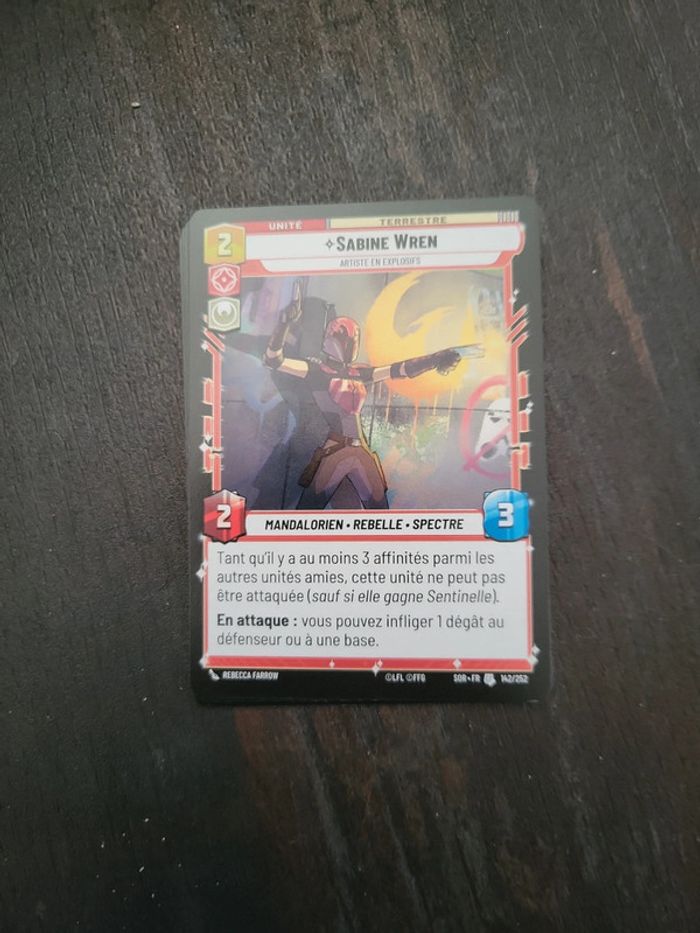 Carte Star Wars Unlimited Sabine Wren