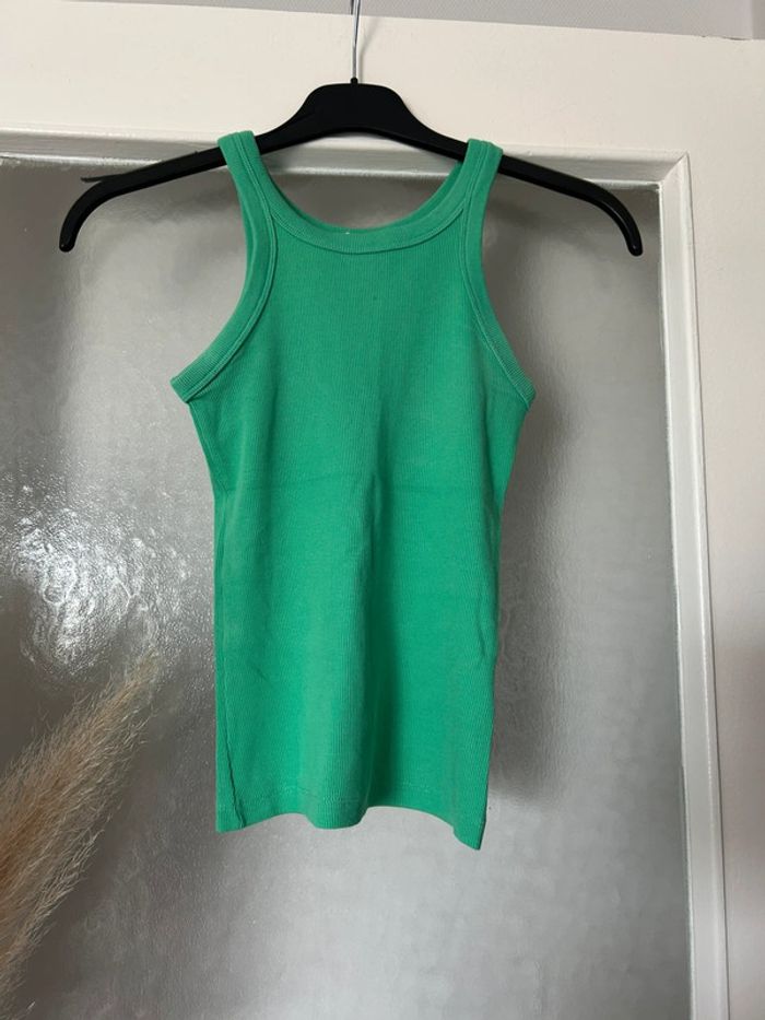 Top vert débardeur h&m xs neuf - photo numéro 2
