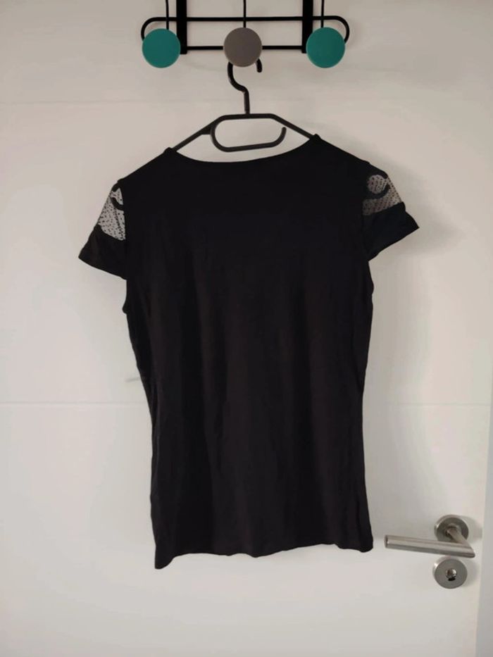 Haut noire manche courte taille s - photo numéro 6