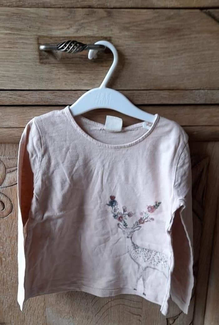 Lot de 3 t-shirts longues manches fille 116 - photo numéro 2