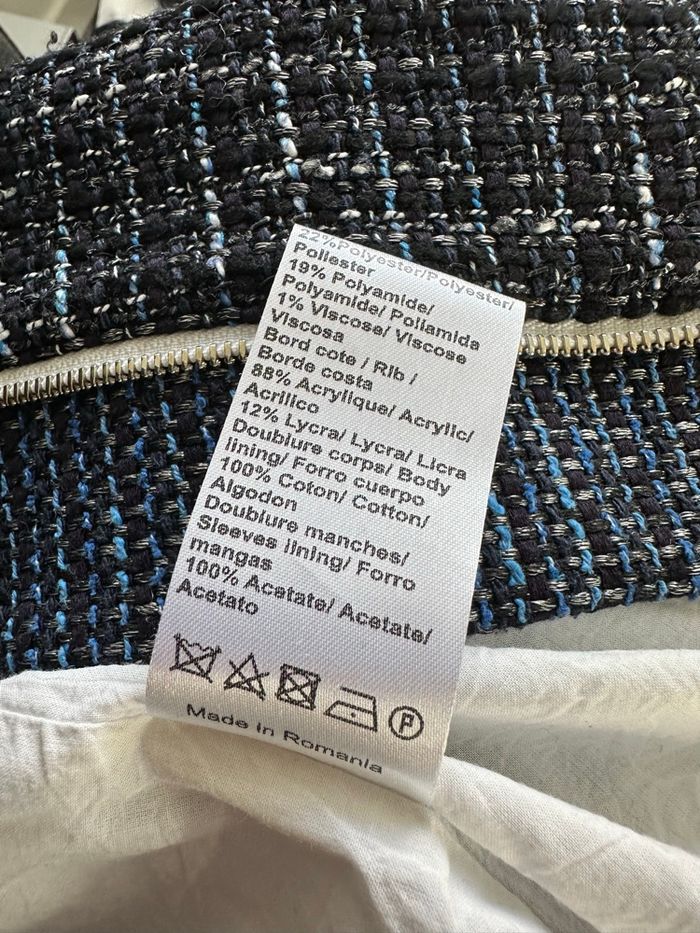 Veste en tweed bleue marine Sandro T36 S - photo numéro 6