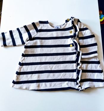 Blouse tunique polo froufrou Petit Bateau 12 mois 74 cm