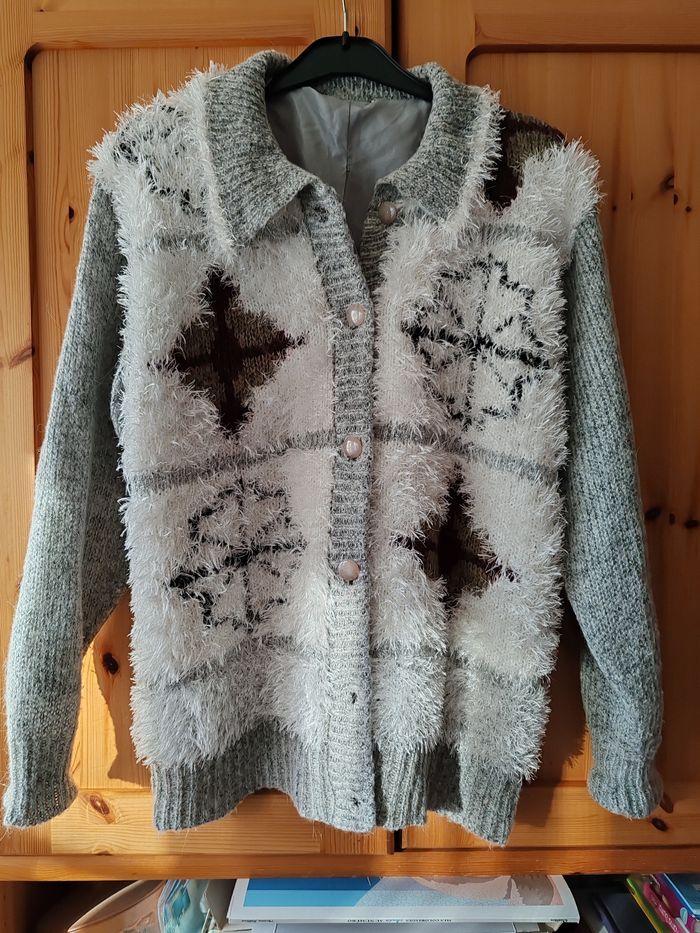 Veste laine poilu