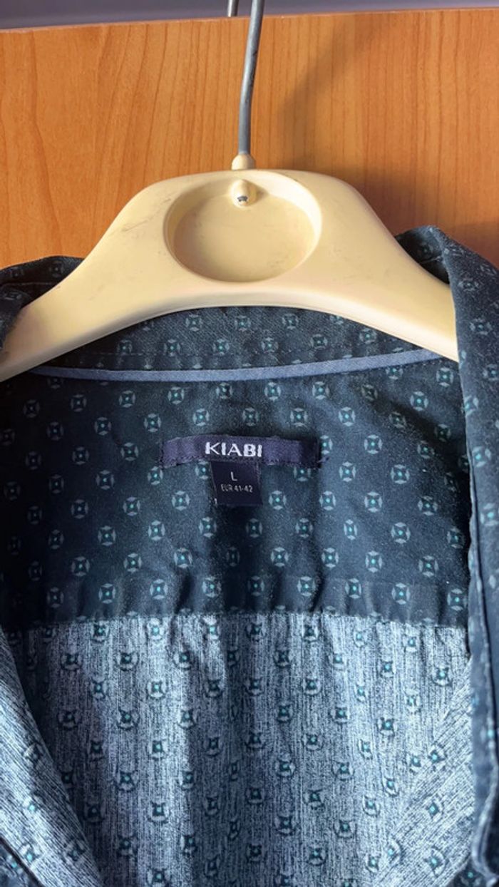 Chemise noire à motif Kiabi L - photo numéro 3