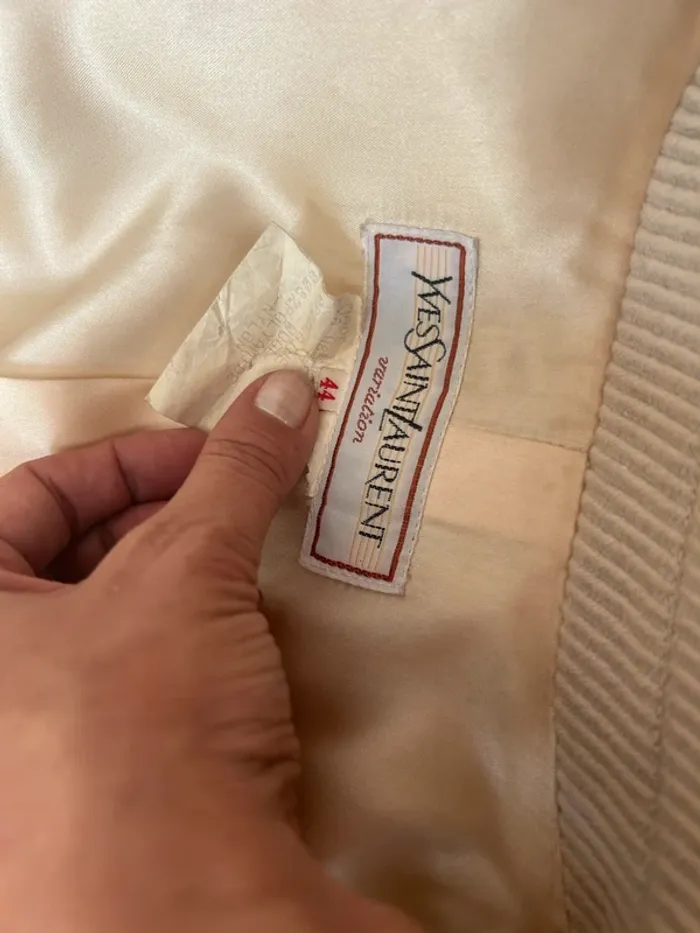 Yves Saint-Laurent, variations manteau, caban beige, crème - photo numéro 6