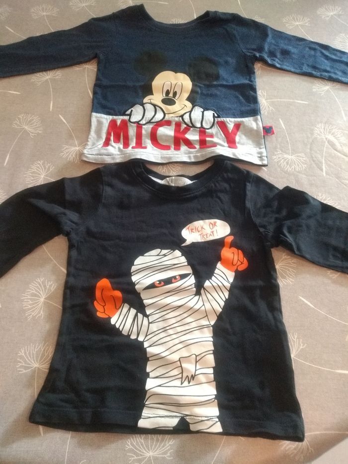 Lot 2 t-shirts manches longues 92