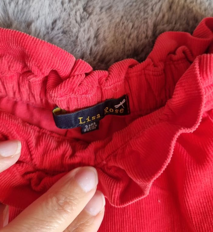 Jupe velour rouge - photo numéro 3