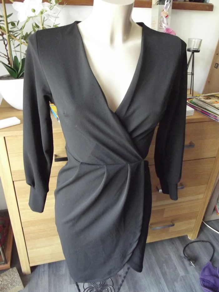 robe manche longue noire 36 tbe - photo numéro 2