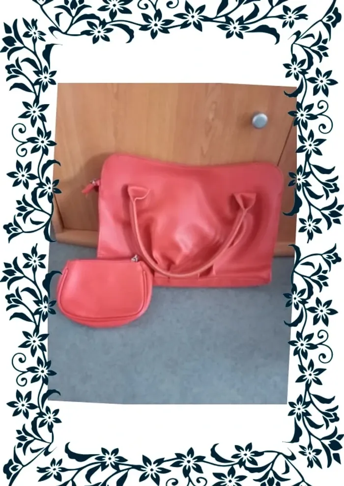 Sac à main et son porte monnaie - photo numéro 3