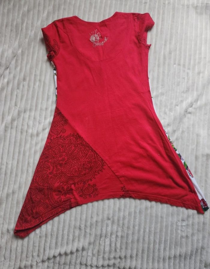 Tunique Desigual rouge & blanche – Taille 36 - photo numéro 6