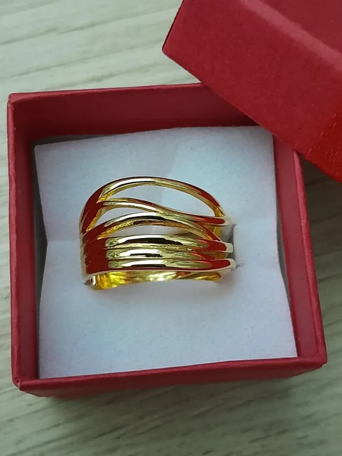 Bague ouverte, n°02 dorée,  taille réglable,  style Bohème - photo numéro 2