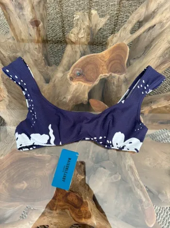 Haut de maillot de bain Maison Lejaby violet blanc
