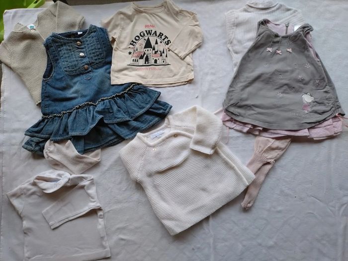 Lot 2 ensembles demi saison hiver fille 6 mois