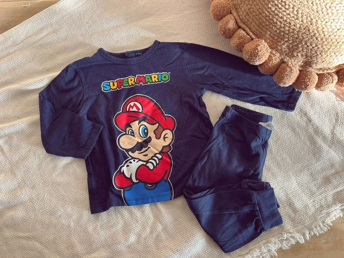 Ensemble pyjama super mario 18 mois bleu marine
