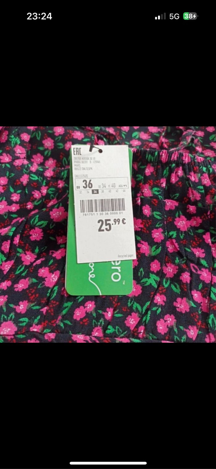 Robe noire à fleurs pimkie neuve - photo numéro 2