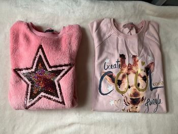 Pull motif étoile neuf (4€) + 1 sweat offert (13/14 ans)