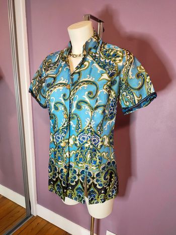 Chemise vintage '70 satiné baroque