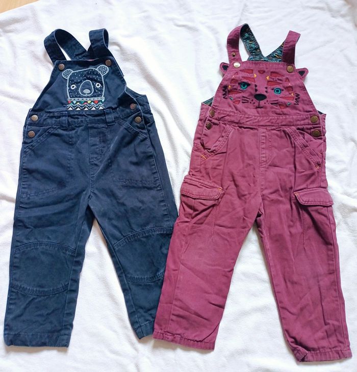2 salopettes Doublés taille 24 mois