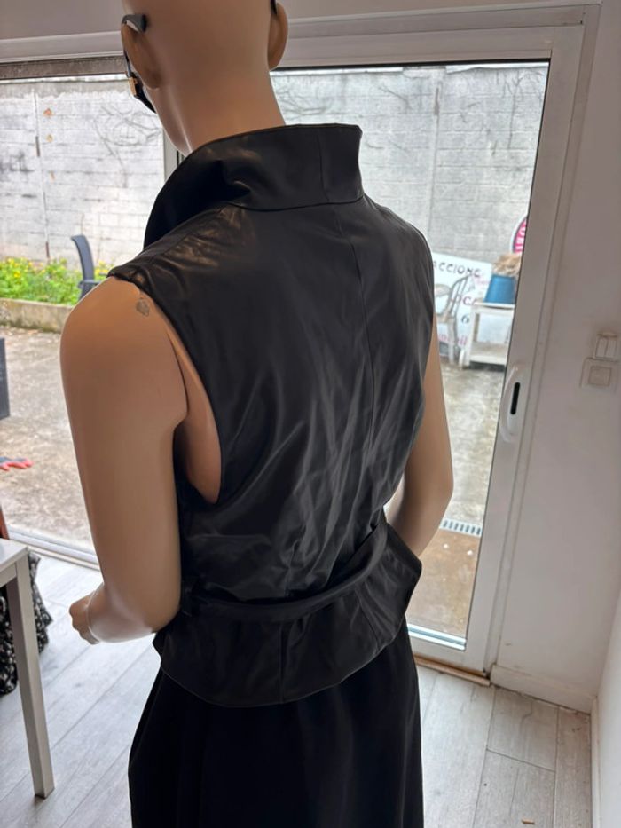 Robe combinaison avec haut en cuir et jupe longue Zara - photo numéro 13