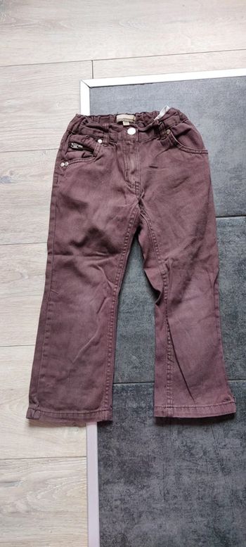 Pantalon brun, coupe droite, règlable à la taille, TQF, 5 ans