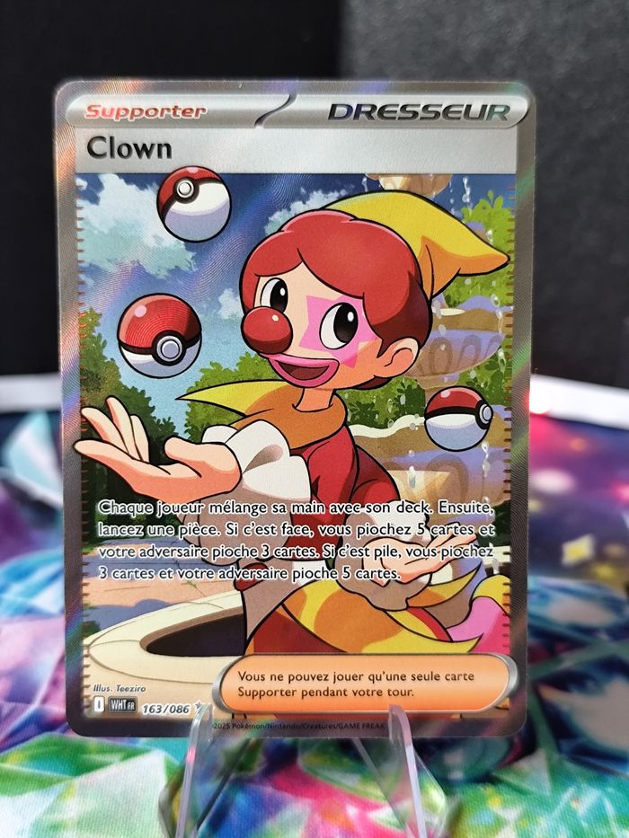 Carte pokémon neuve 🇨🇵 Clown 136/086 Flammes Blanches