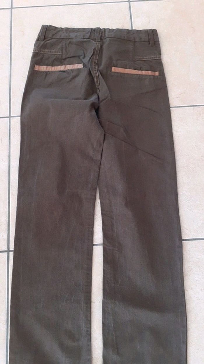 Pantalon toile marron neuf 10 ans - photo numéro 3