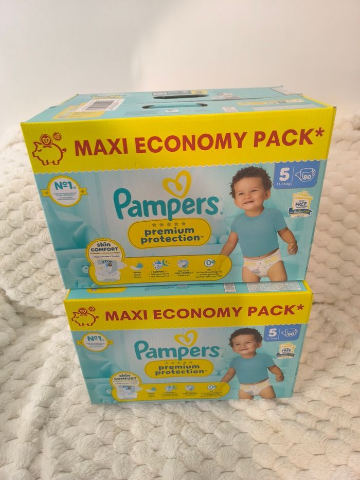 Pampers premium T5 - 2*80 couches