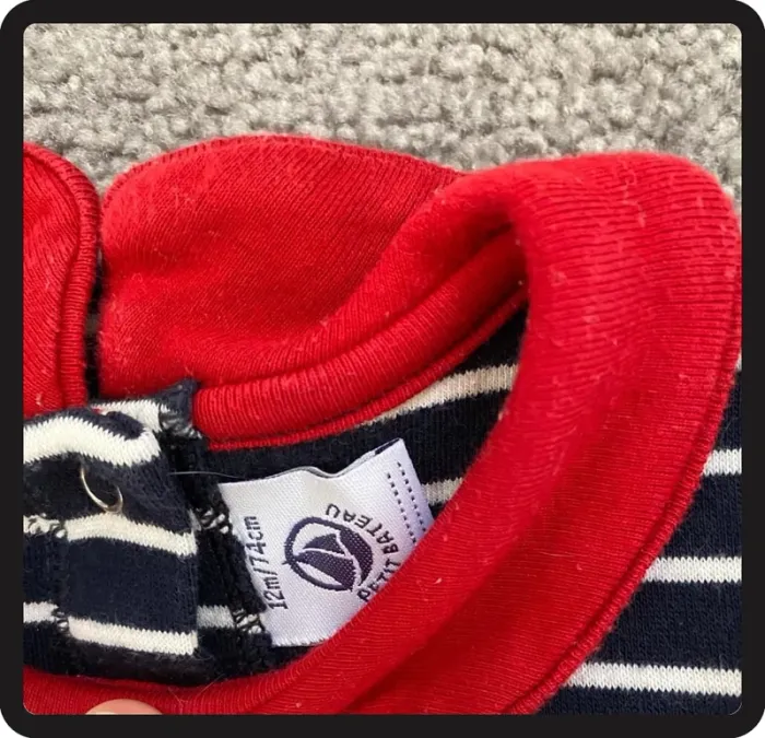 Petit Bateau Robe Marine Taille 12 mois/74 cm - photo numéro 4