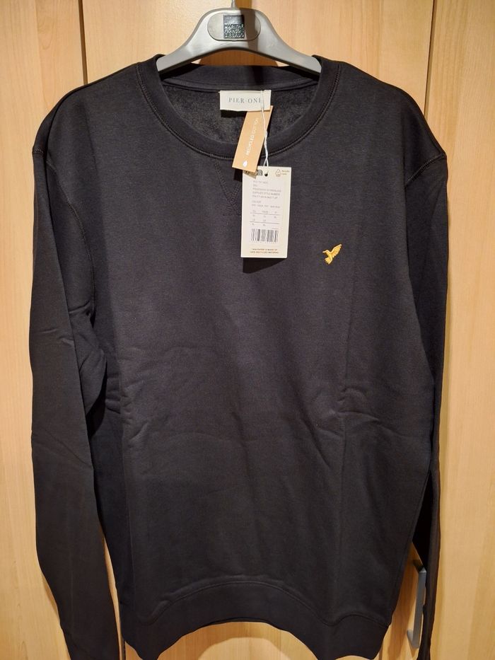 Sweatshirt molletonné noir neuf Pier One XL