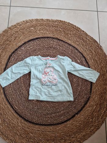 Joli tee-shirt manches longues Lulu Castagnette taille 12 mois
