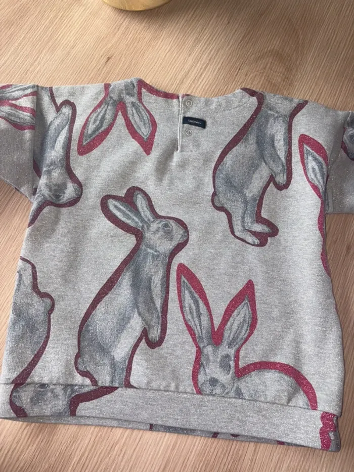 Pull sweat catimini lapin 6 ans - photo numéro 4