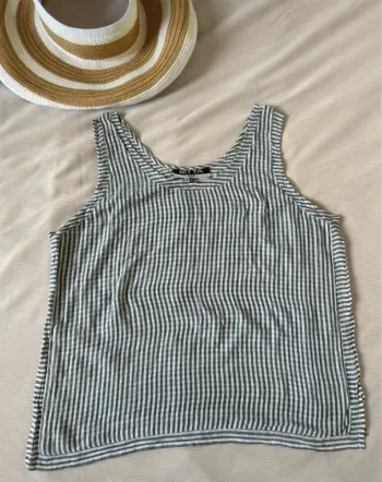 Débardeur nitya taille xl gris blanc