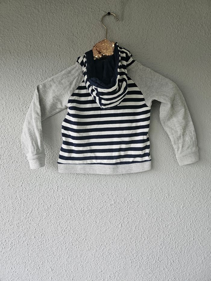 Sweat a capuche avec rayures pour fille - photo numéro 5