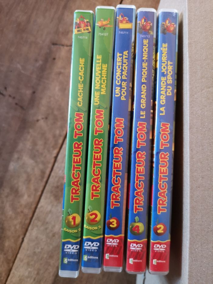 Lot de 5 dvd tracteur tom