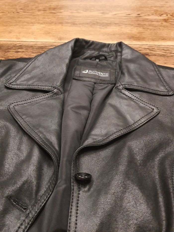 Veste longue cuir noir Authentic taille 40 - photo numéro 18