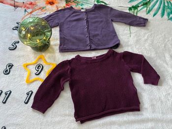 Lot de 2 pull/gilets 9 mois