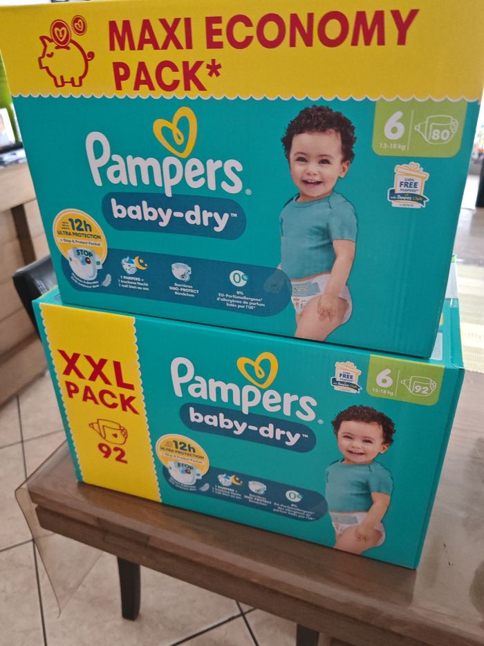 172 couches Pampers baby dry T6