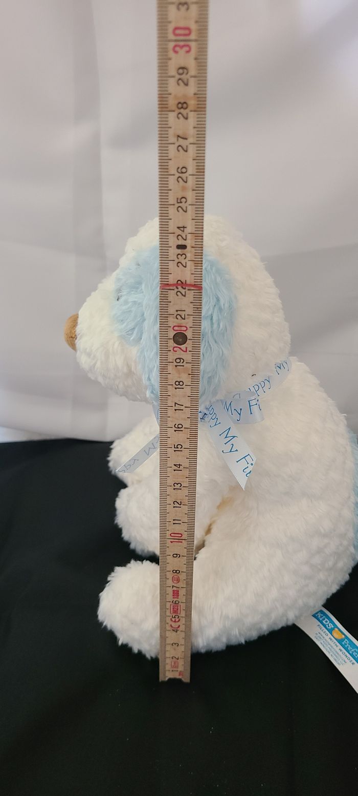 peluche chien blanc tache bleu kids preferred - photo numéro 2