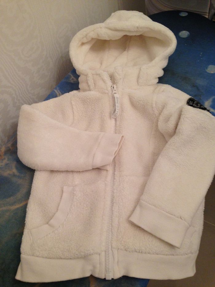 Gilet à capuche en fourrure polaire - photo numéro 2